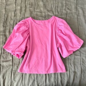 A New Day Pink Puff Sleeve Shirt / Size Small